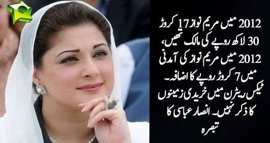 Aik Saal Main Maryam Nawaz Ki Income Main 7 Crore Ka Iazaafa - Read Now