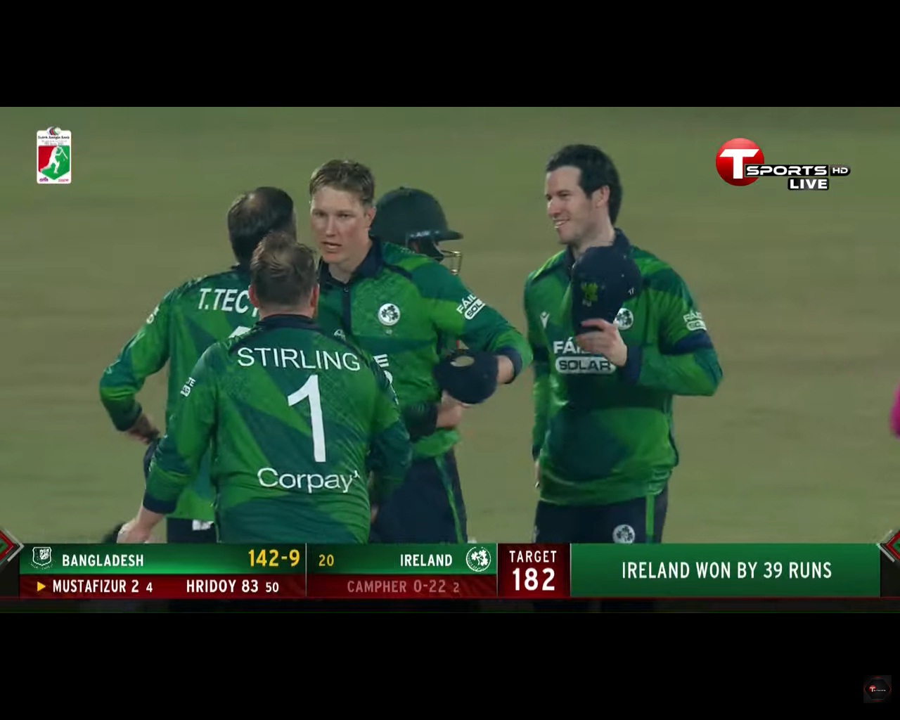 Bangladesh vs Ireland, 1st T20I