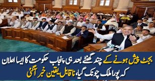 Budget Pesh Hone Se Qabal Punjab Hukomat Kay Elaan Ne Sab Ko Hairan Kardia