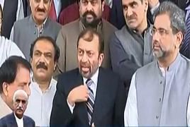 Farooq Sattar and Shahid Khaqan Abbasi Media Talk
