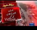 Long queue of cars in Attock Pull - Aerial View