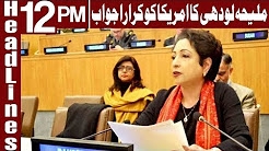 Maleeha Lodhi:Terrorist Safe Havens Are in Afghanistan - Headlines 12PM - 24 December