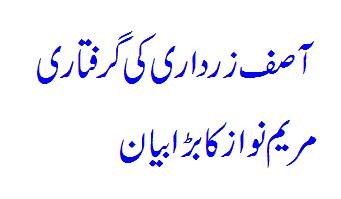 Maryam Nawaz Response After Zardari’s Arrest