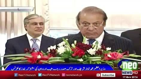 Nawaz Sharef & Tayyab Erdogan Complete Mutual Press Conference - 17th November 2016!