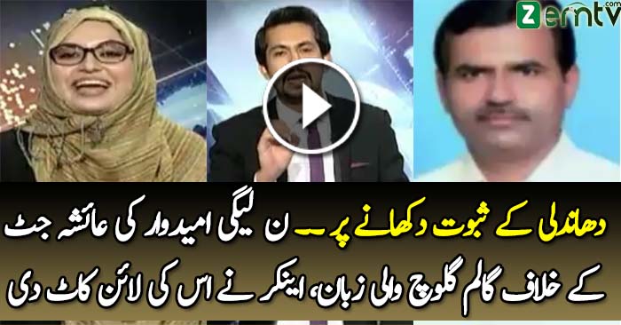 PMLN Yousaf Kaselya Uses Abusive And Street Language Against PTI’s Ayesha Nazir Jutt in live show