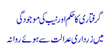 Q. How did Zardari leave the court?