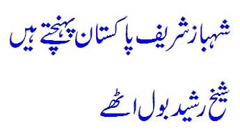 Shehbaz Sharif reaches Pakistan