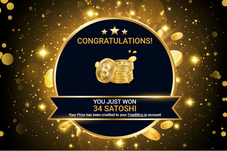 This Time Little Prize Win... 34 Satoshi Win... Wow
