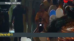 UP CM Yogi Adityanath offering prayers at Mandakini River - मंदाकिनी नदी की पूजा करते CM योगी