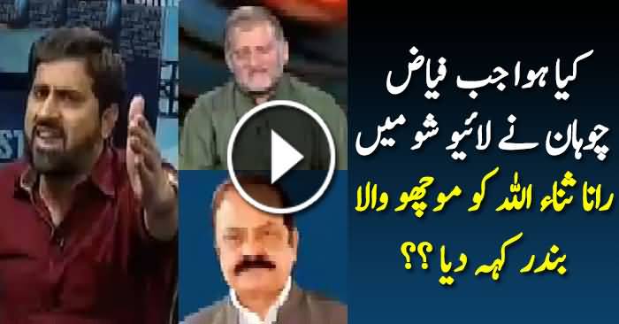 What Happens When Fiaz Ul Hassan Chohan called Rana Sana Ullah ” Monchun Wala Bander”???