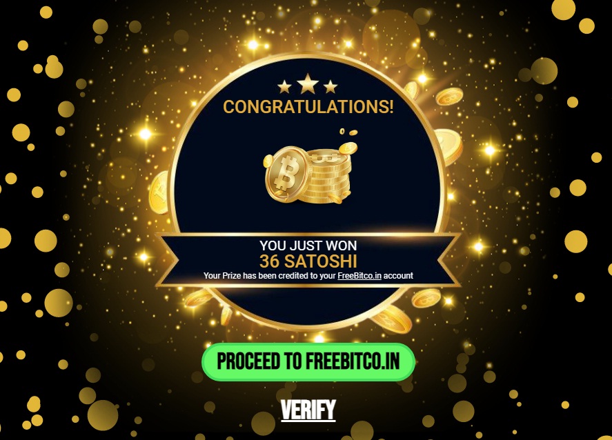 Wow... 36 Satoshi Win... Amazing Spin